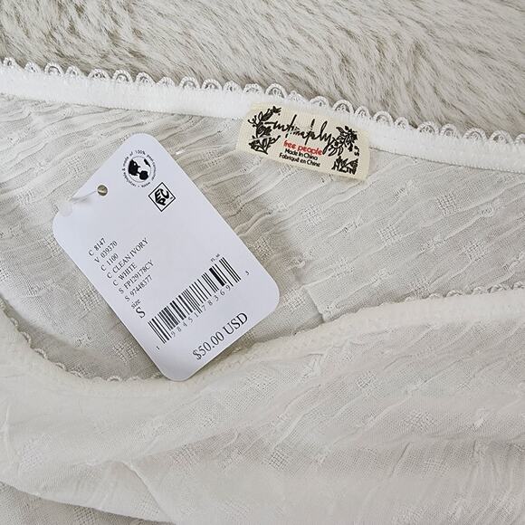 NEW Free People Intimately Sweet On You Bias Half Slip Maxi Skirt Clean Ivory - Picture 14 of 15